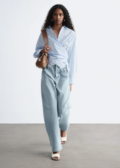 Tie-Waist Cotton Shirt