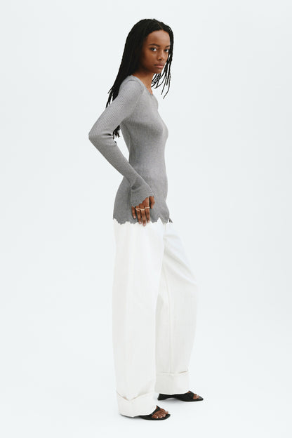 Glittery viscose top