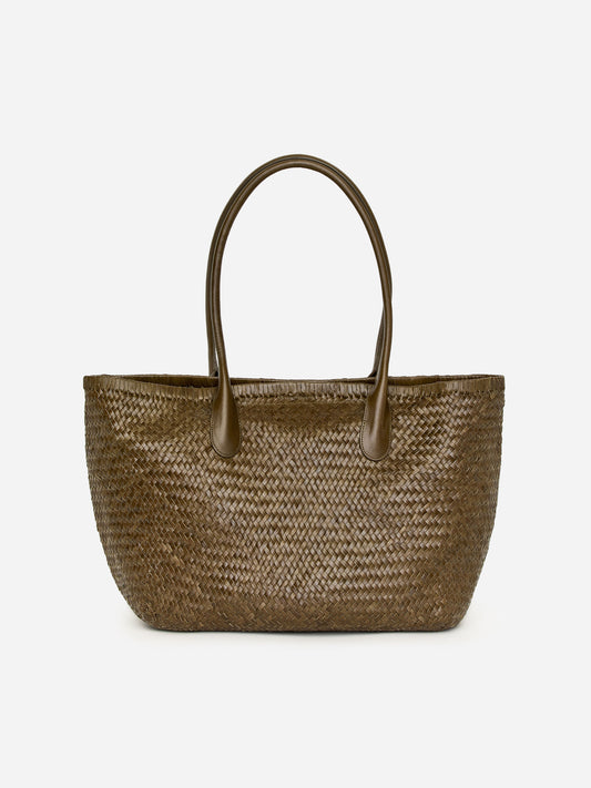 Woven Leather Tote