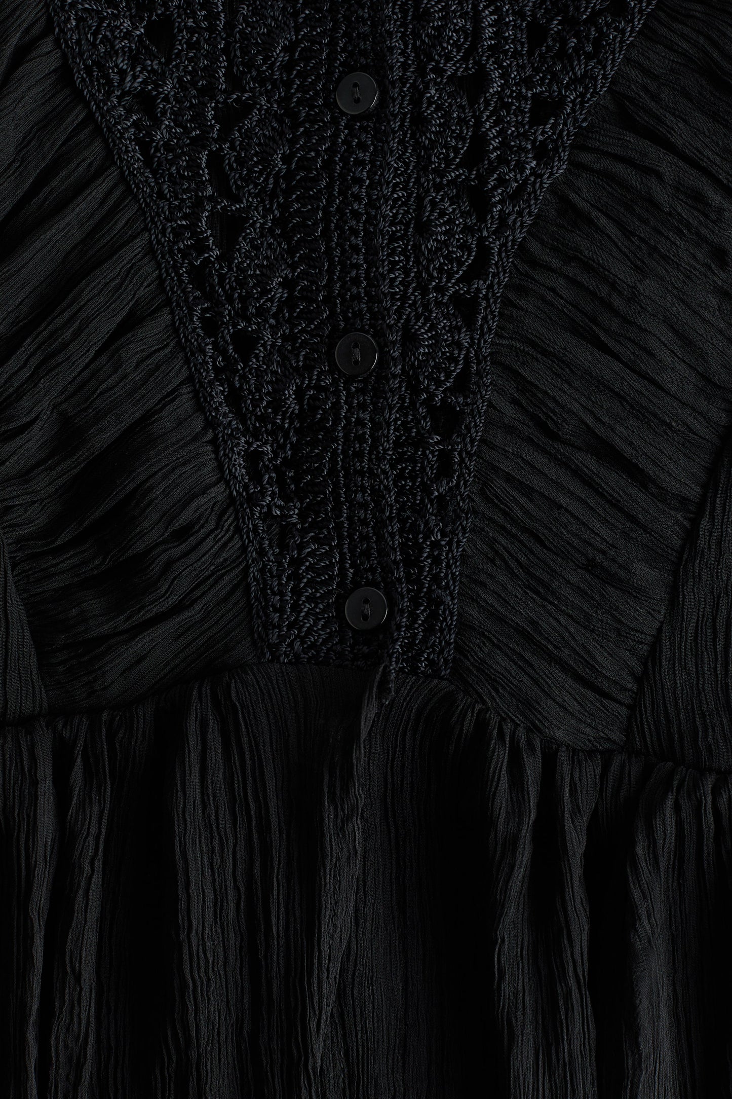 Crochet-look blouse