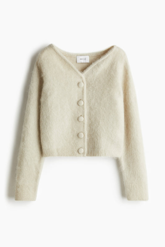 Mohair-blend cardigan