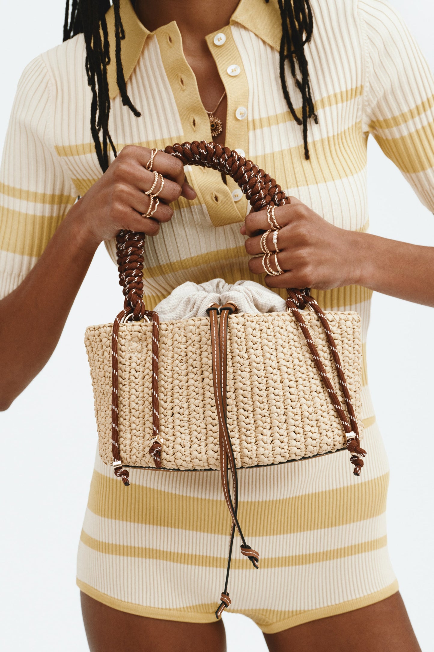 Straw tote bag