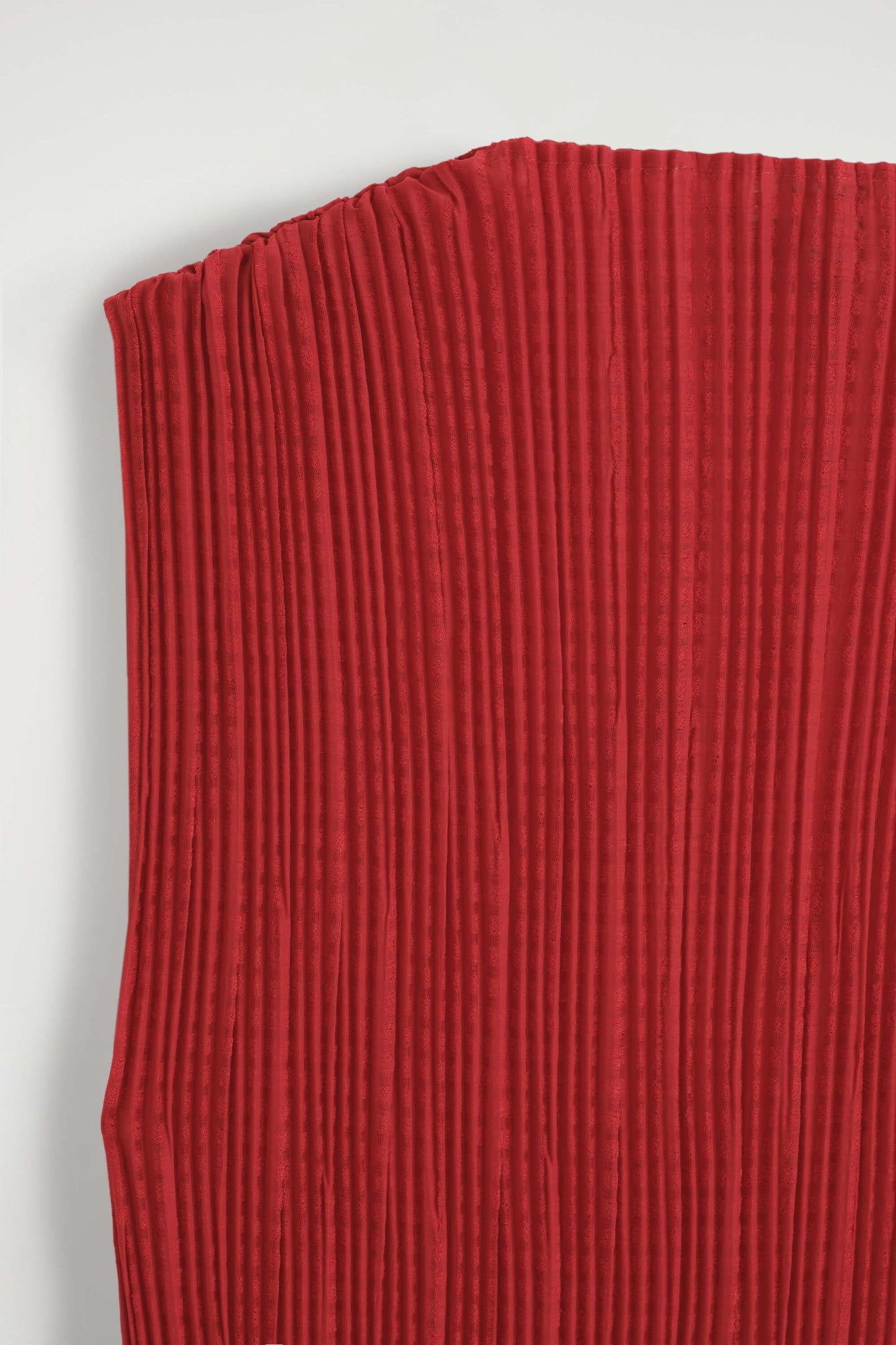 Pleated Jacquard Sleeveless Maxi Dress