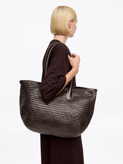 Woven Leather Tote