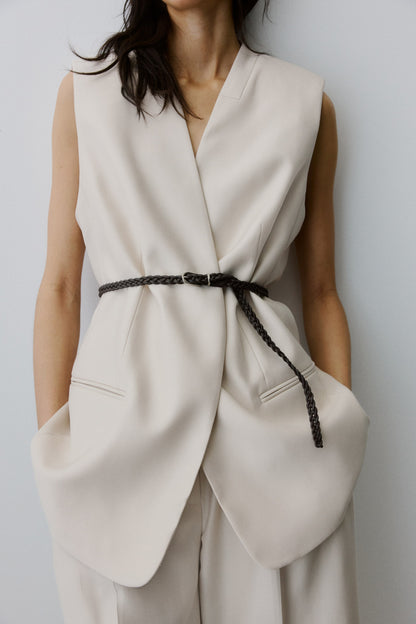 Belted waistcoat