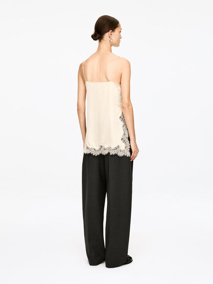 Lace-Detail Strap Top