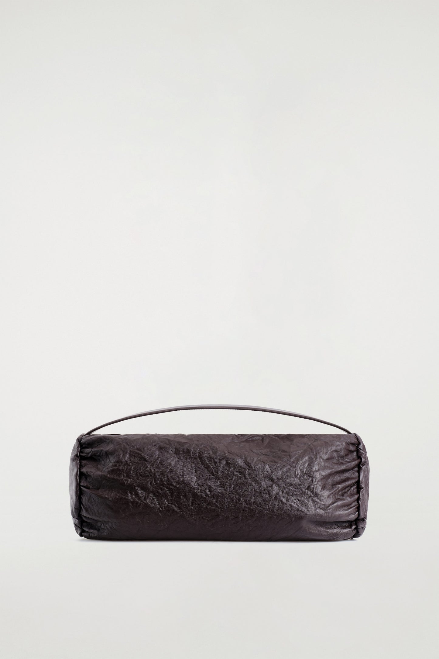 Textured-Leather Cylinder Clutch Bag