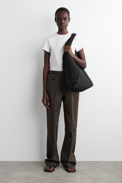 Sculptural  Plissé Shoulder Bag