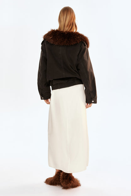 Oversized collared jacket
