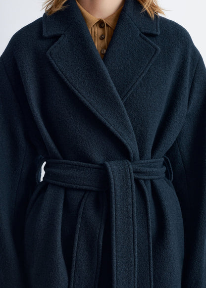 Voluminous Belted Wool Coat