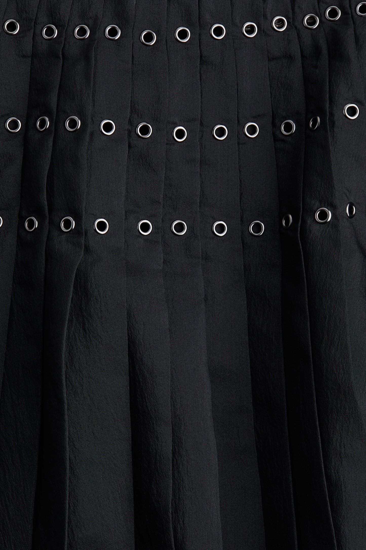 Eyelet-detail plissé skirt