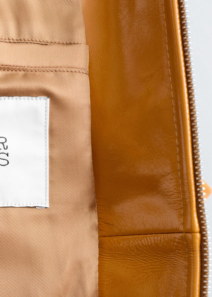 Patent Leather Biker Jacket