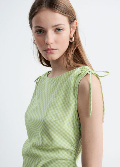 Asymmetric Draped Midi Dress