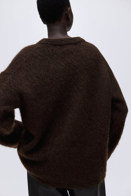 Oversized mohair-blend jumper