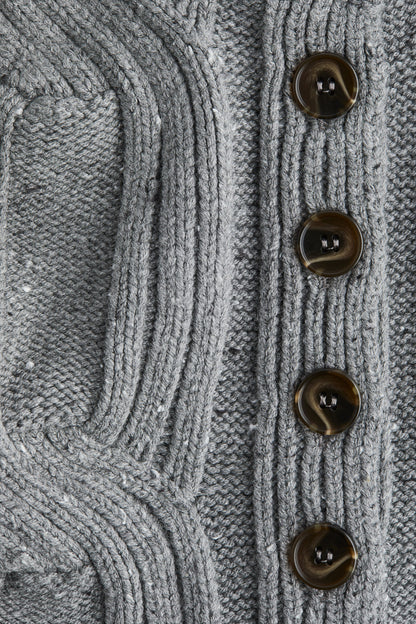 Cable-knit waistcoat