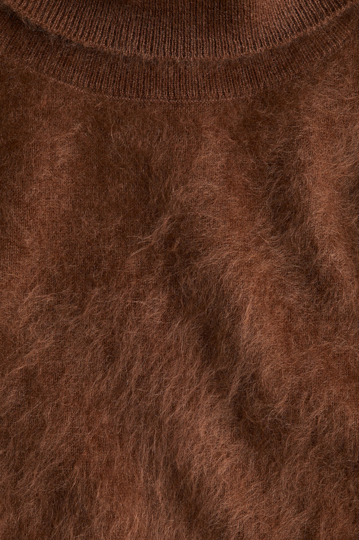 Brushed cashmere polo-neck top