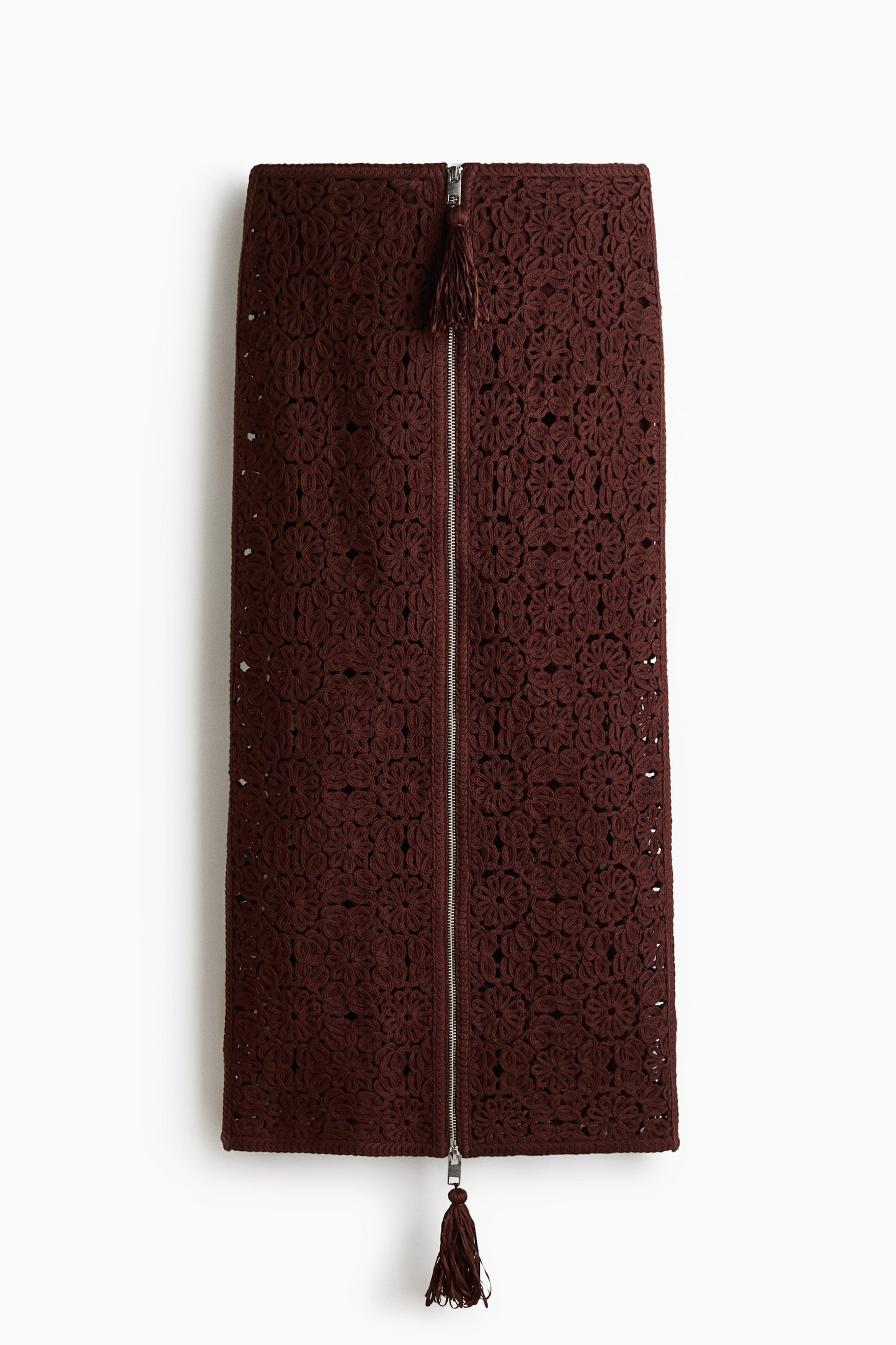 Crochet-look skirt
