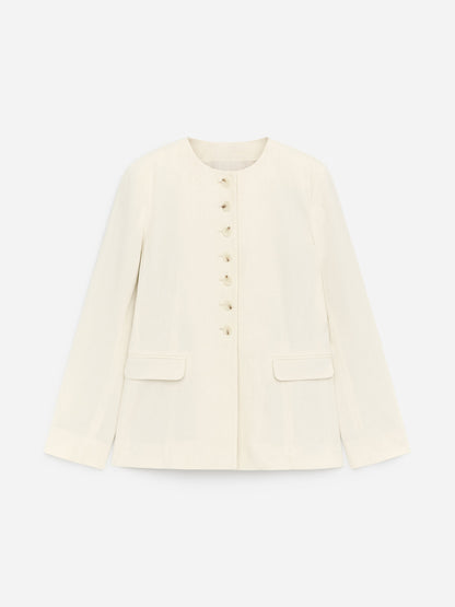 Linen-Blend Blazer