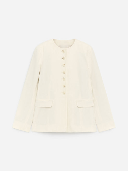 Linen-Blend Blazer