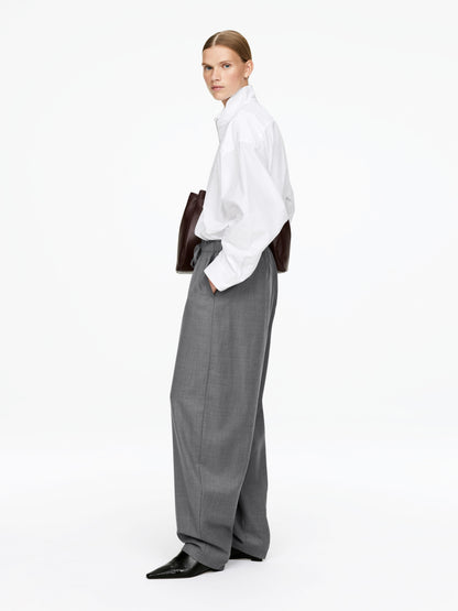Drawstring Flannel Trousers