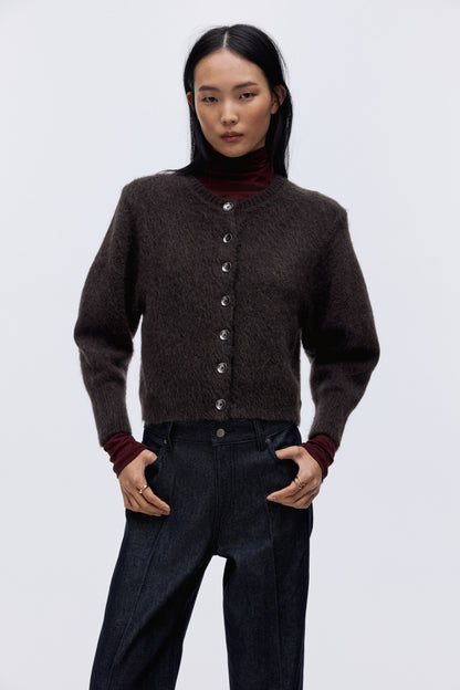 Mohair-blend cardigan