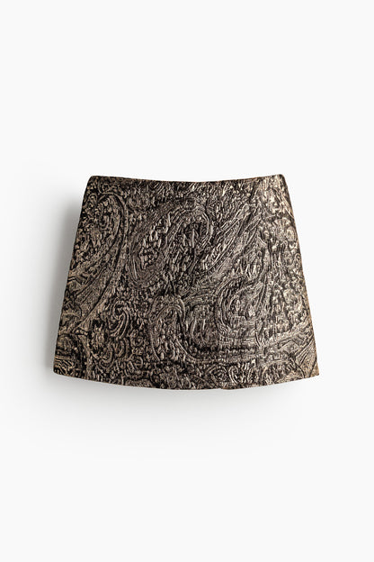 Jacquard-weave skort