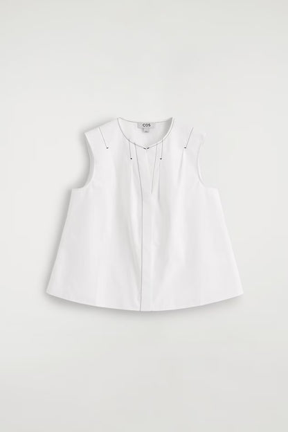 Pleated Sleeveless Top