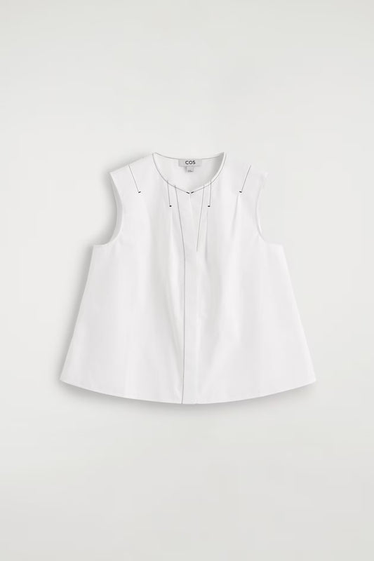 Pleated Sleeveless Top