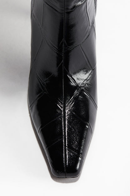 Heeled knee-high boots