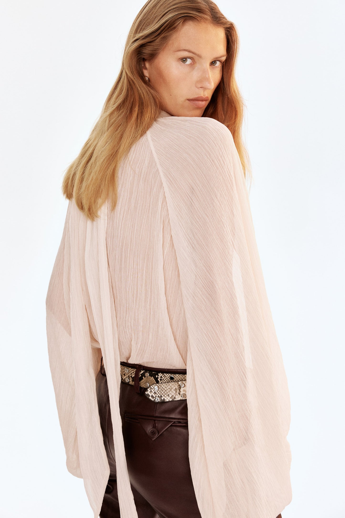 Tie-neck blouse