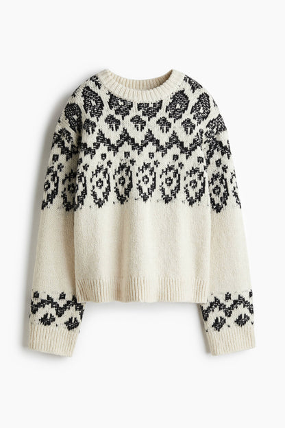 Jacquard-knit jumper