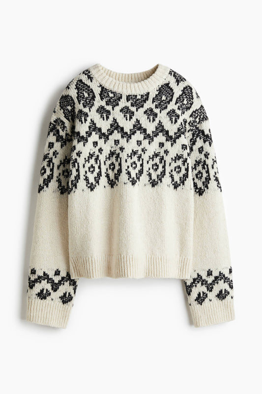 Jacquard-knit jumper