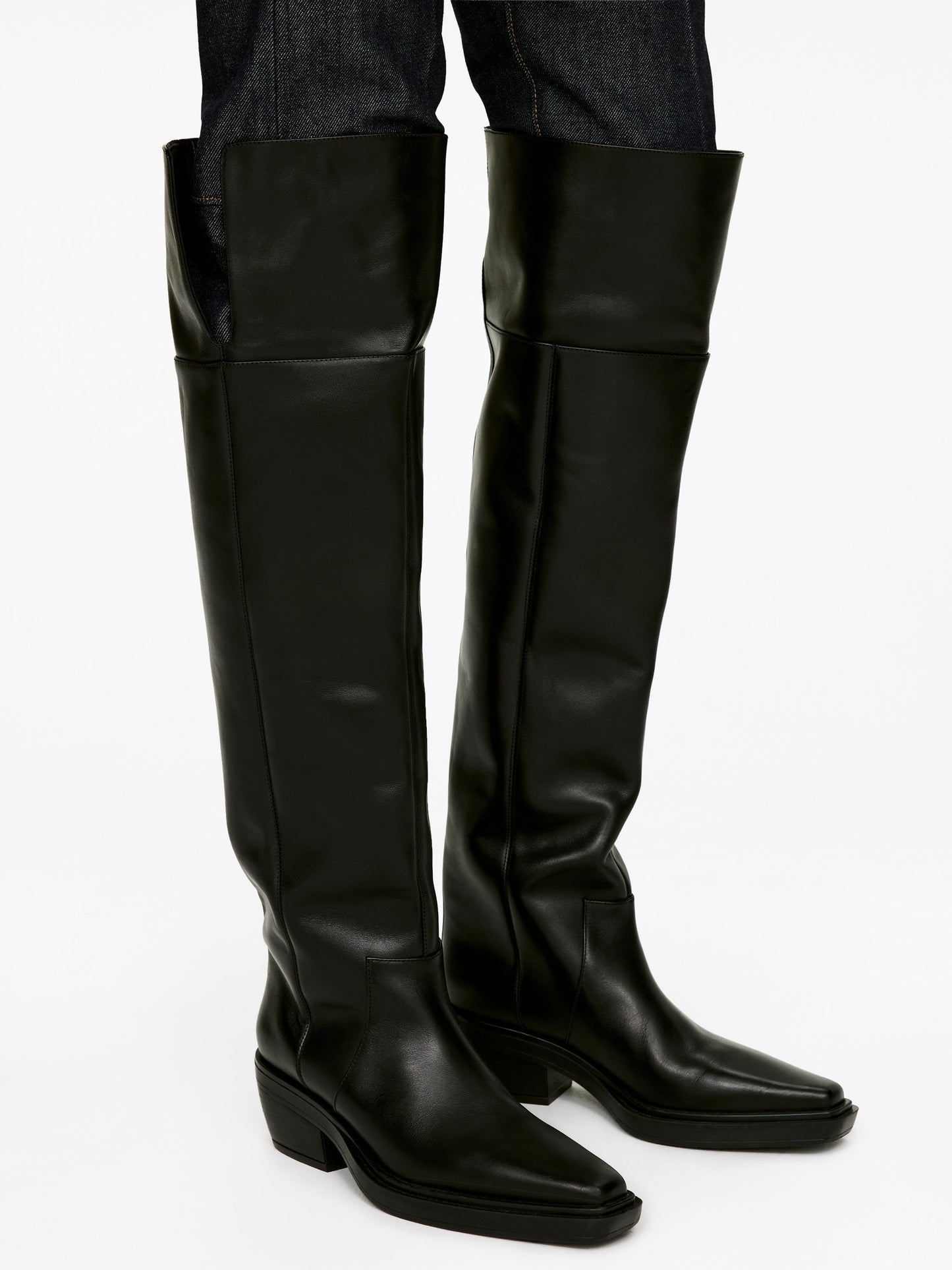 Over-The-Knee Leather Boots