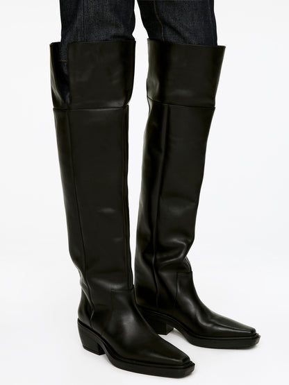 Over-The-Knee Leather Boots