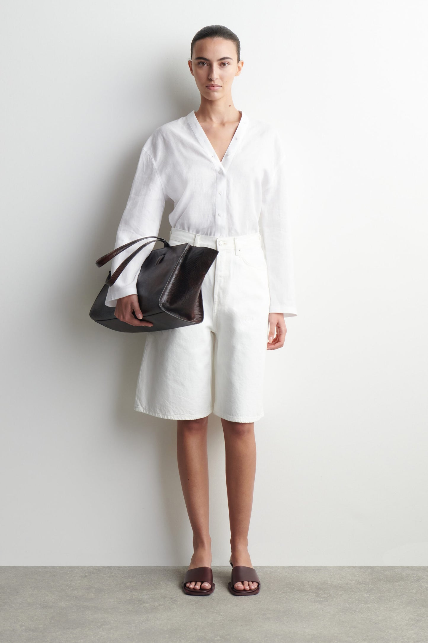 Leather Kitten-Heel Mules