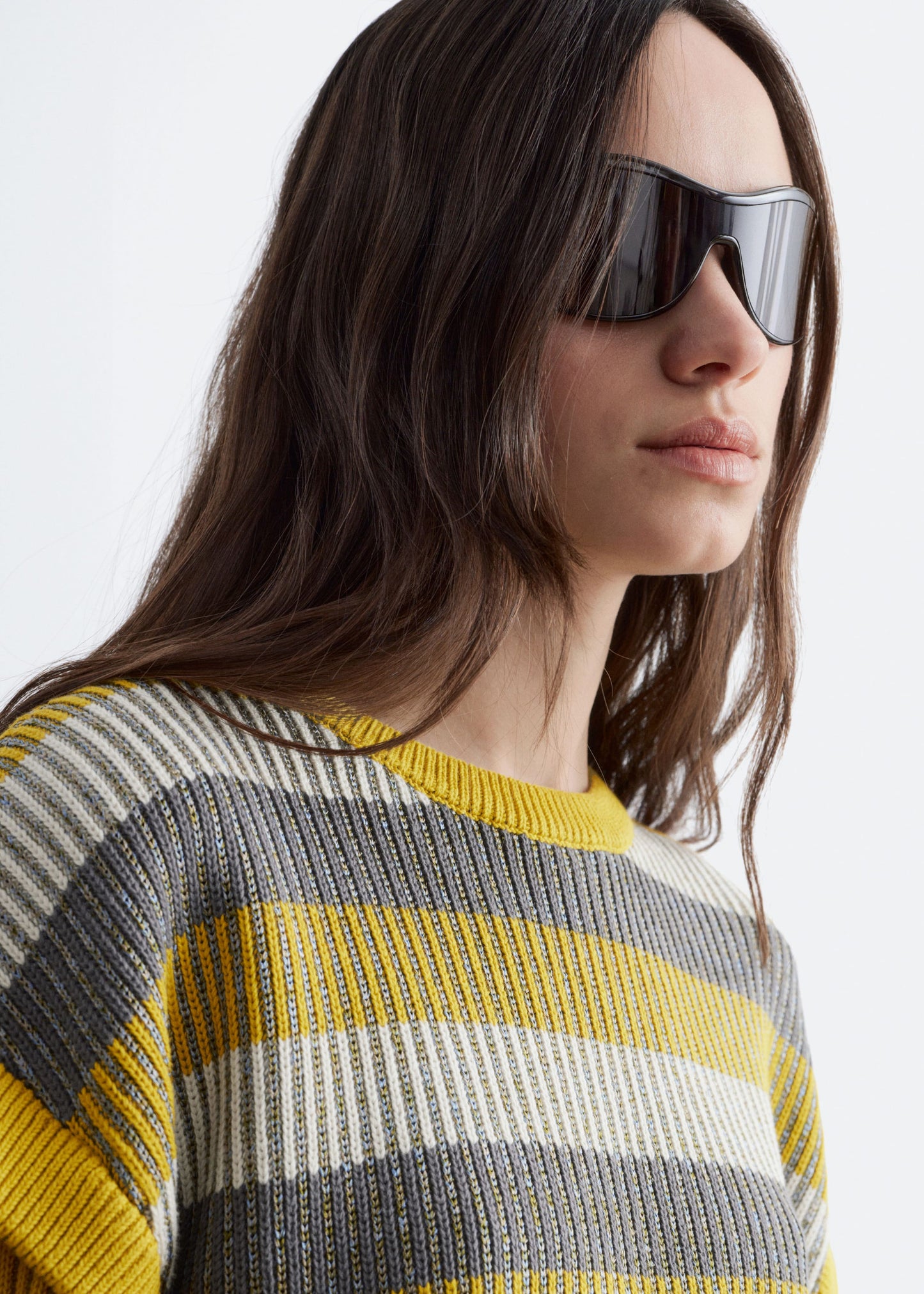 Striped Panel Knit Jumper