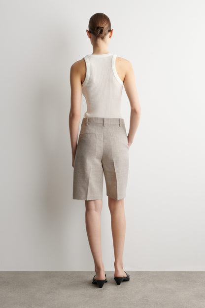 Tailored Linen Shorts