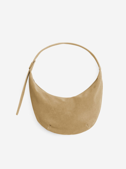 Curved Suede Bag