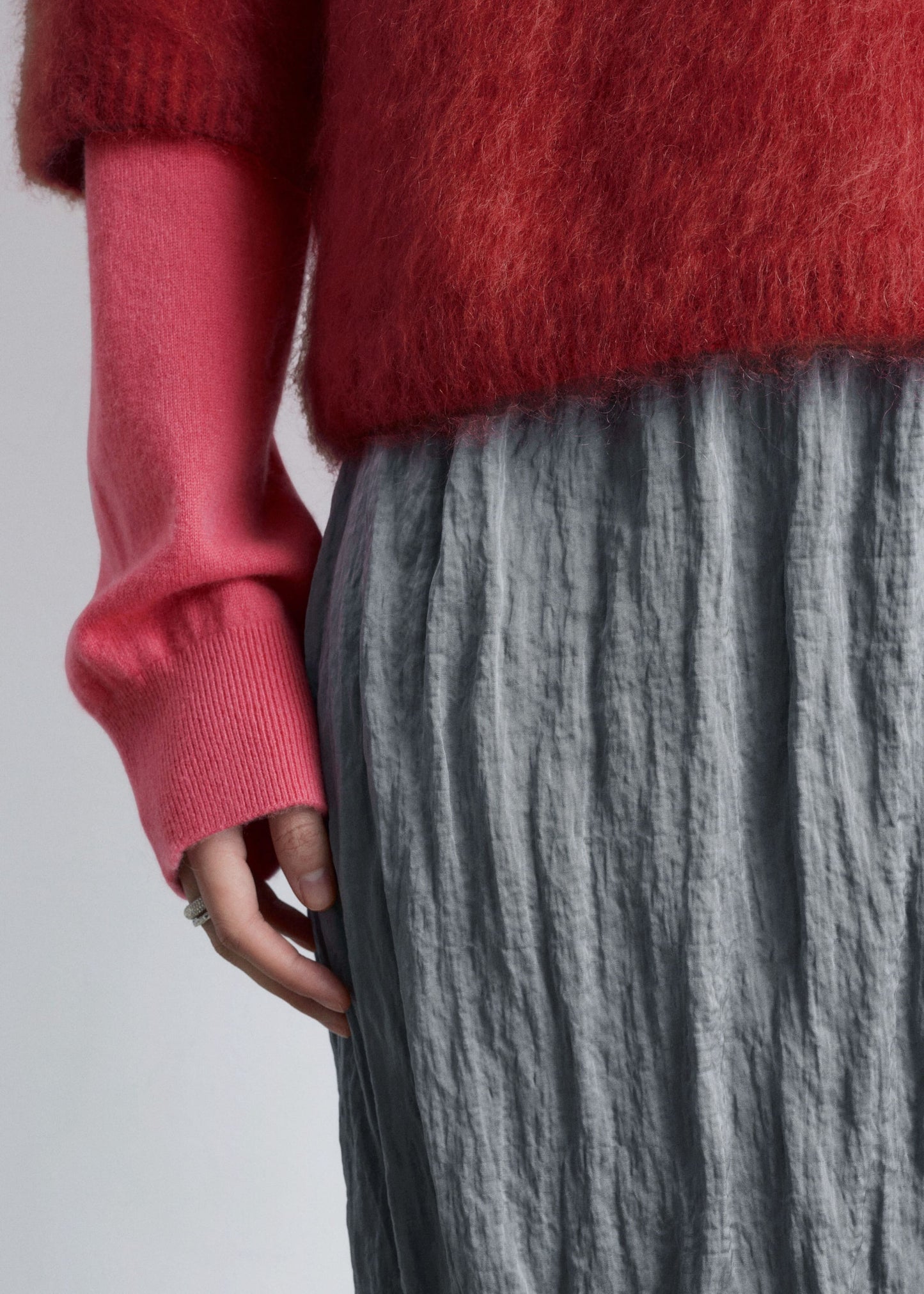 Knee-Length Crêpe Skirt