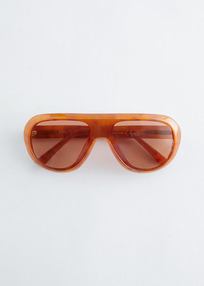 Chunky Aviator-Frame Sunglasses