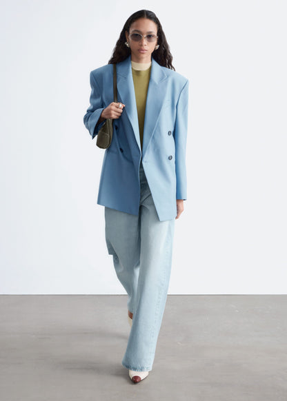 Double-Breasted Wool Blazer