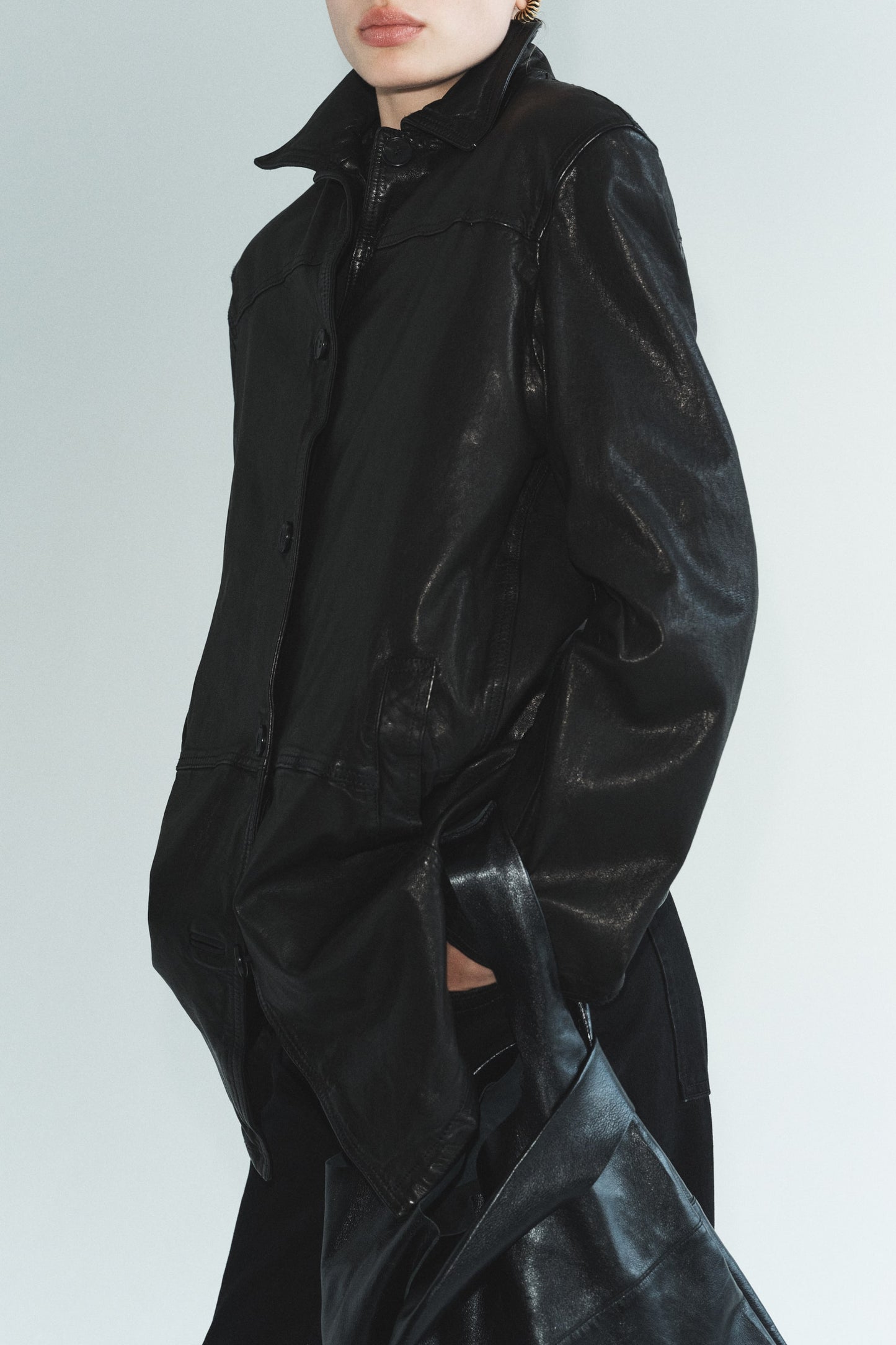 Leather coat