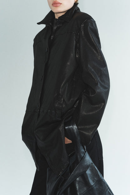 Leather coat