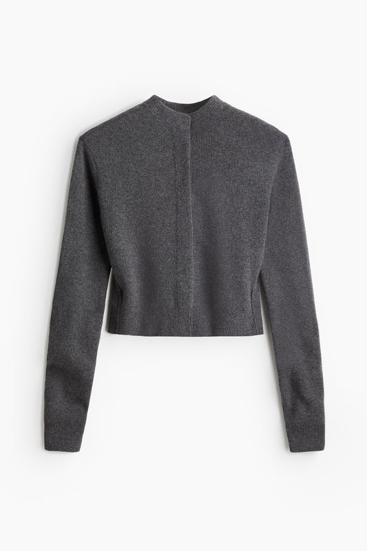 Structured cashmere cardigan