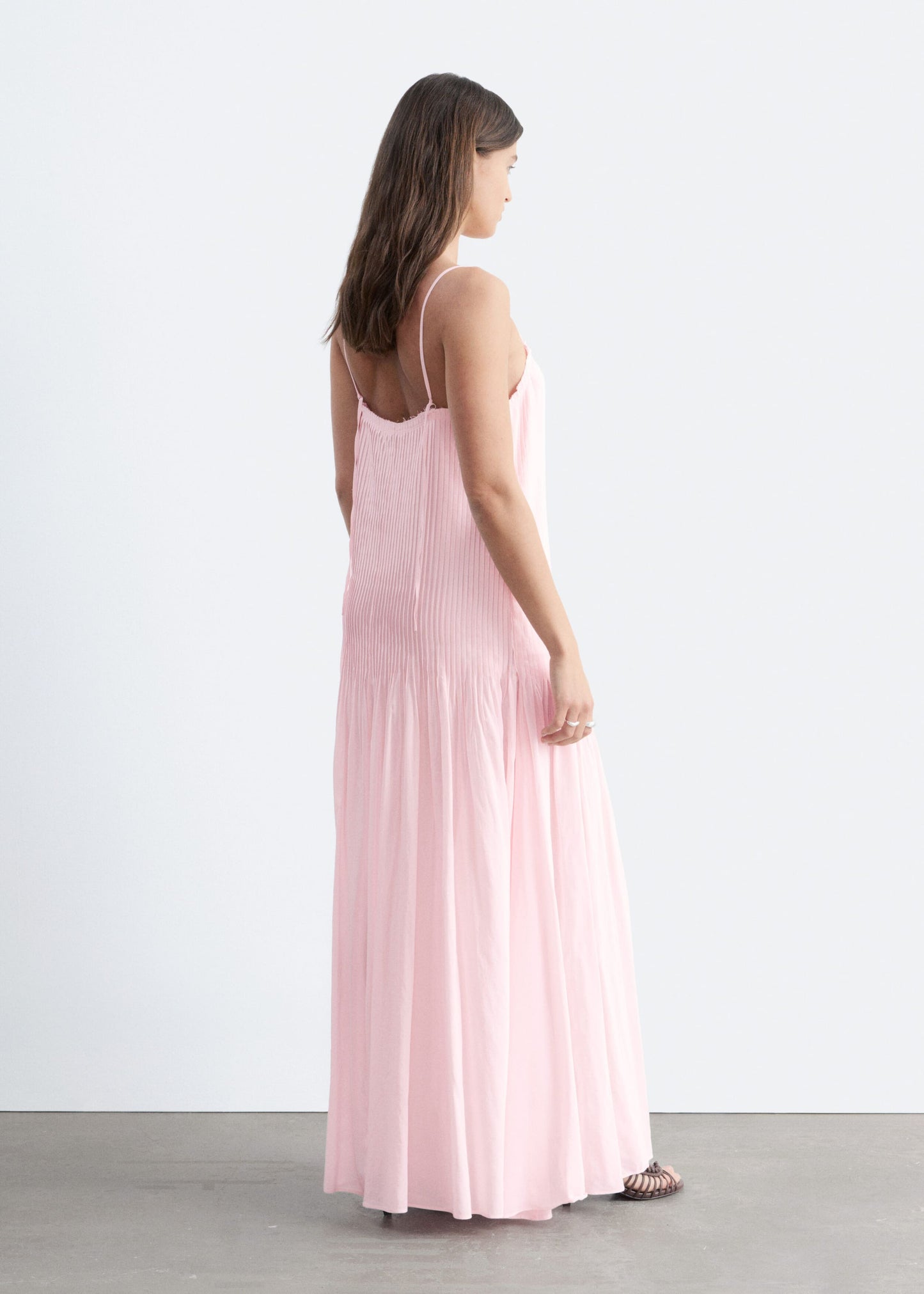 Pleated Bodice Maxi Dress