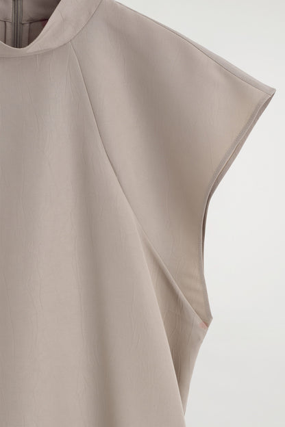 Sculpted High-Neck Dress