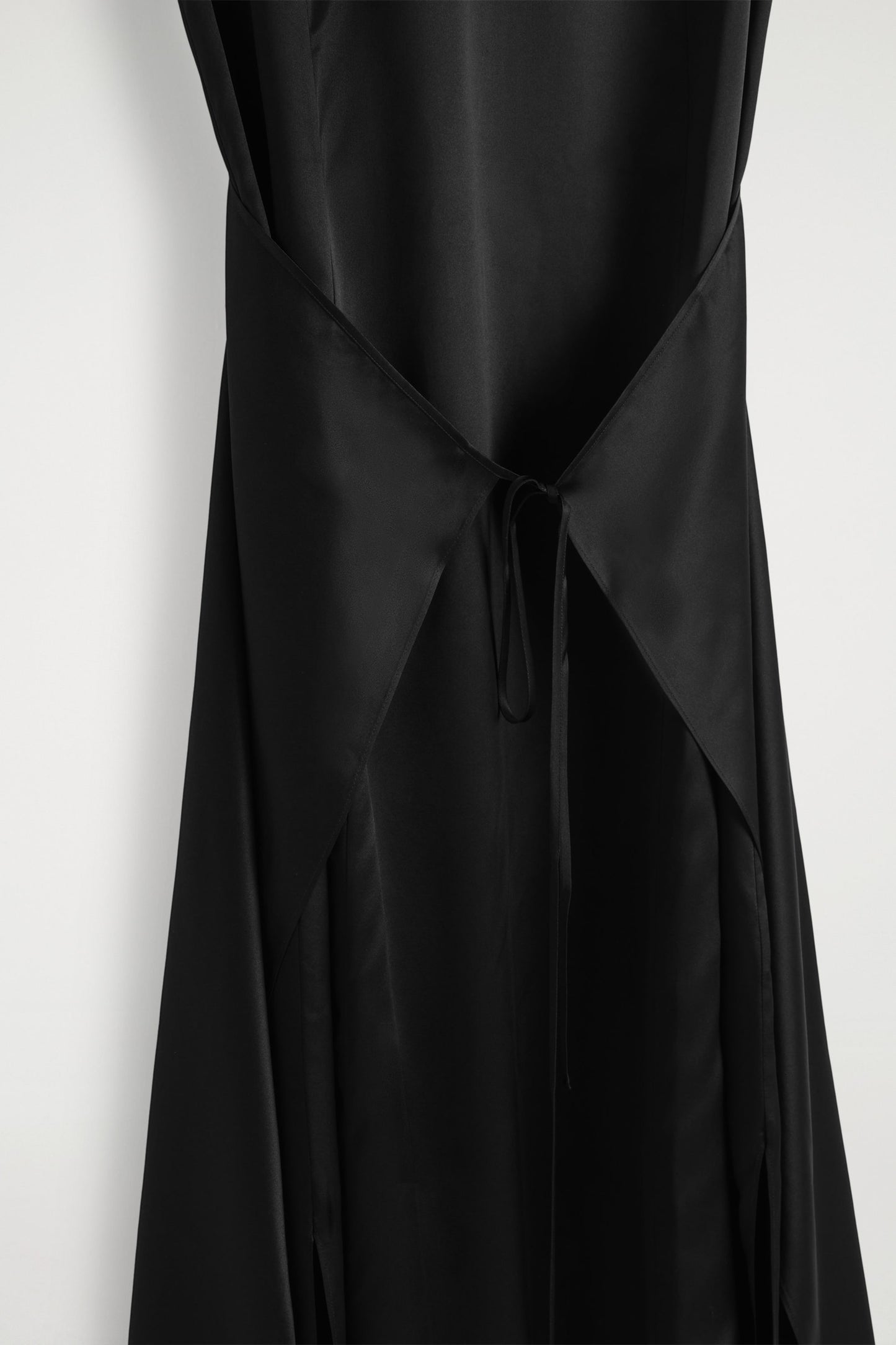 Wrap-Front Silk Maxi Dress