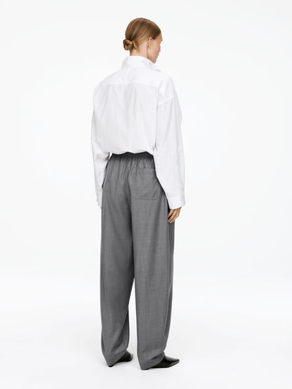 Drawstring Flannel Trousers