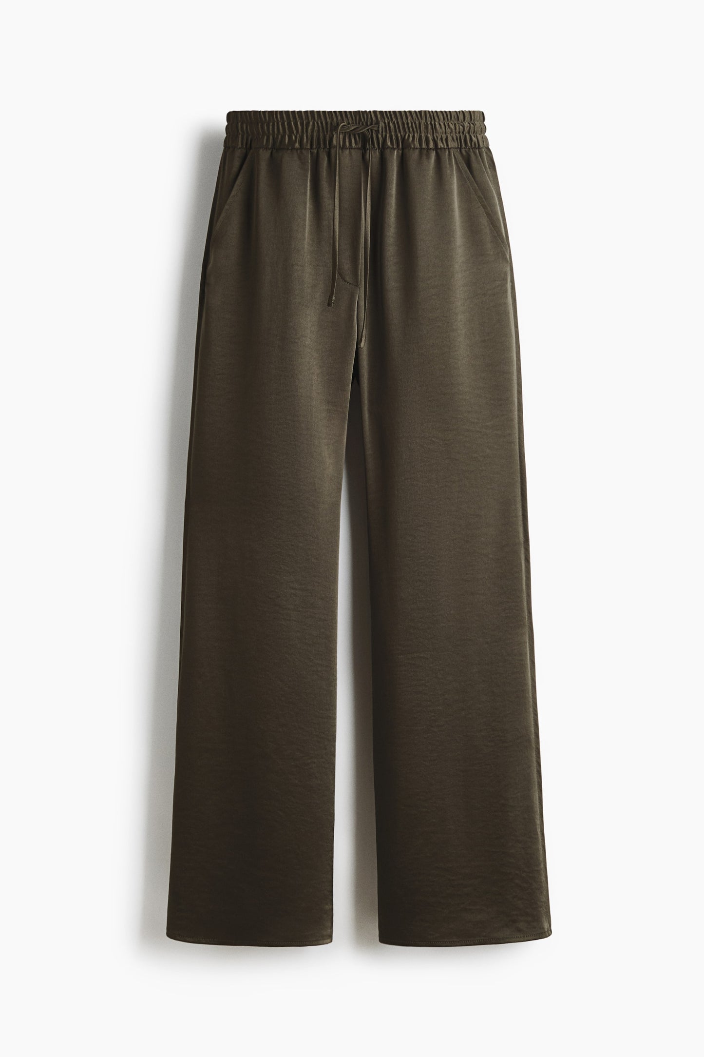 Flared satin trousers