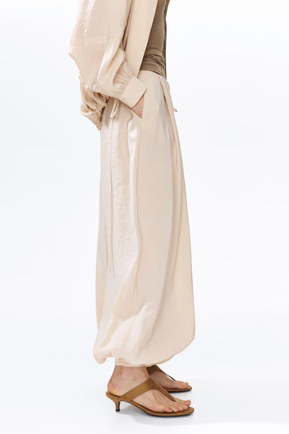 Balloon-leg modal trousers
